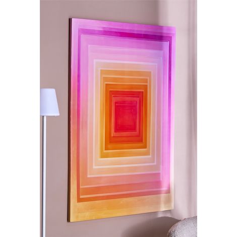 Hochglanz-Oleografie, Rosatöne, 80 x 120 cm. 80 x 3 x 120 cm (1/3)