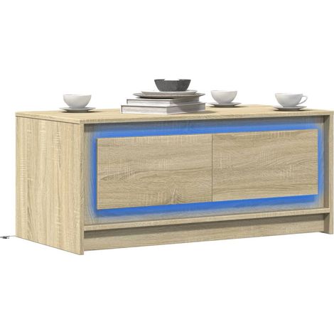 LED-Couchtisch Sonoma-Eiche Holzwerkstoff