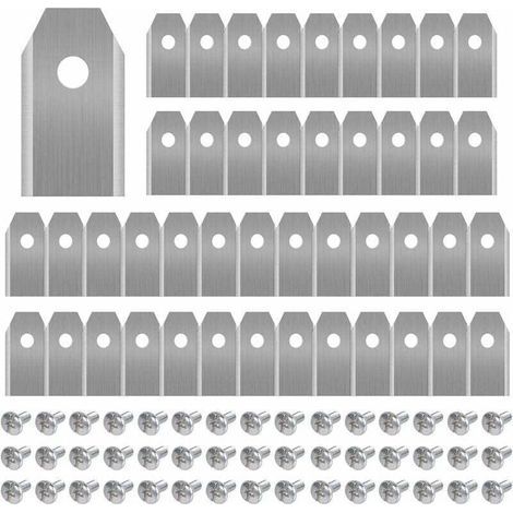 45 x Lame di Ricambio in Titanio, Lame per Tagliaerba per Tutti i Robot rasaerba Husqvarna Automower, Gardena, Yardforce, Robuste (3g / 0.75mm) con Viti (1/5)