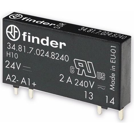 Finder Steck-/Print-Relais E:24VDC,A:2A/230VAC 34.81.7.024.8240