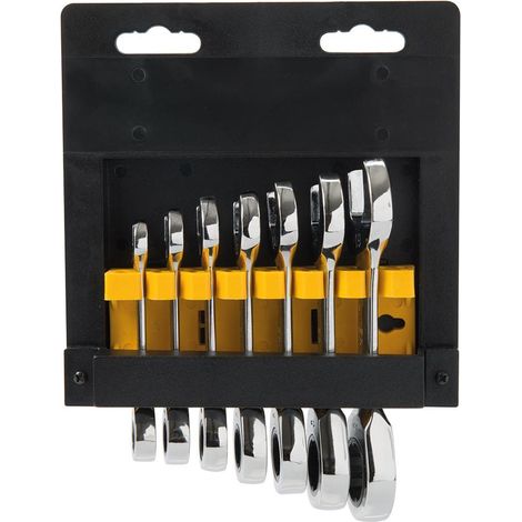 Set Silverline chiavi corte testa taglio croce cricchetto in acciaio 8 a 19 mm (1/4)