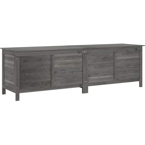 Garden Storage Box Anthracite 198.5x50x56.5 cm Solid Wood Fir vidaXL