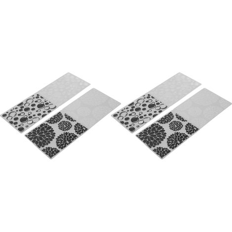 Lot de 4 dossiers de gaufrage au design unique, texture concave et convexe, pour la création de cartes et d'invitations.
