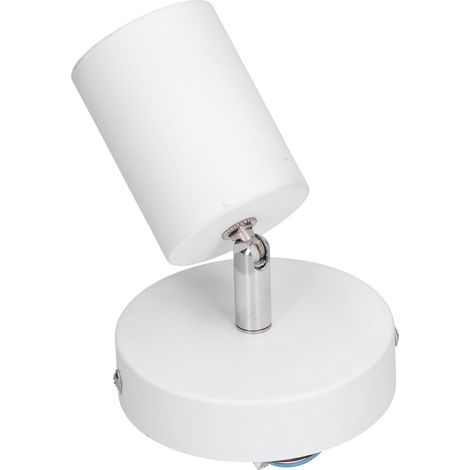 Support de spot GU10 à tête unique en fer forgé, réglable, pour chambre ou centre commercial, 85-265 V, blanc (1/5)