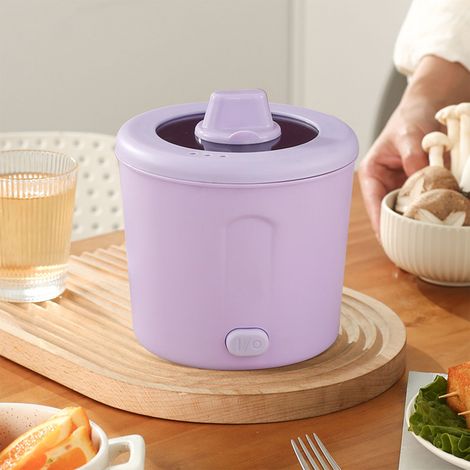 Mini cuiseur électrique pour étudiants, dortoirs, voyages, nouilles instantanées, cuiseur à nouilles, petit cuiseur électrique multifonctionnel, marmite à ramen, violet. (1/5)