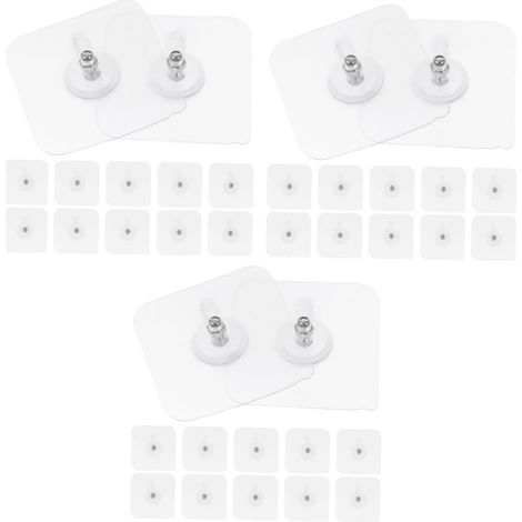 Lot De 3 Muraux Multi-usages Sans Perçage Auto-adhésifs Extra-résistants Sans Couture Pour Manteaux Serviettes Clés 12 Pièces X 3 (1/5)