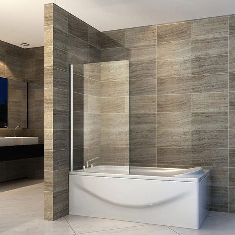 Aloni Badewannenaufsatz mit Seitenwand Duschabtrennung Badewanne Duschwand Glaswand Fest 70 x 140 cm 6 mm Aloni Badewannenaufsatz mit Seitenwand Duschabtrennung Badewanne Duschwand Glaswand Fest 70 x (1/2)