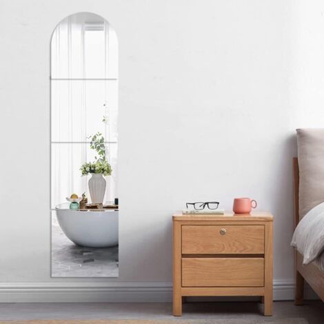 Acrylic and Plexiglass Wall Mirrors (4 Pack) - Large Removable Frameless 30cm Mirror for Wall, Bedroom and Floor (1/5)