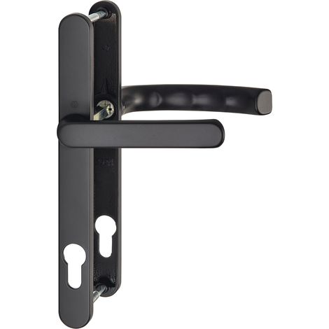 Drückergarnitur LIÈGE - Schmalschild 24 mm, Griff flach,67 - 72,schwarz matt (1/4)