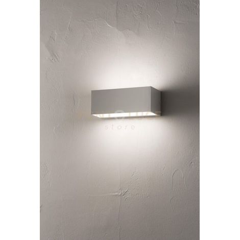 APPLIQUE FALCO SILVER LED 4000K 780LM 12W L.23CM BIEMISSIONE IP65