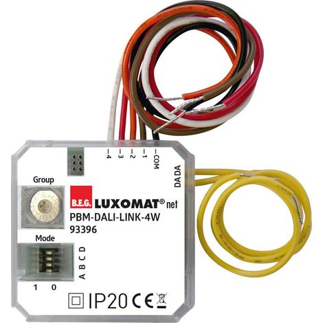 PBM-DALI-LINK-4W dispositif d'entrée binaire DALI pour boîtes encastrées LUXOMATnet 93396 (1/2)