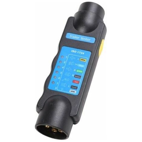7 Pin Trailer Tester – 12V Diagnostic Tool for Lights and Wiring – Compatible with Trailers and Motorhomes – ABS and Copper – Yoyo (1/5)