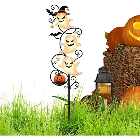Lumières fantômes solaires - Lampe de jardin d'Halloween extérieure à LED é Lumières fantômes d'extérieur pour Halloween, jardin, pelouse, patio, , cour, parterre de fleurs, , paysage