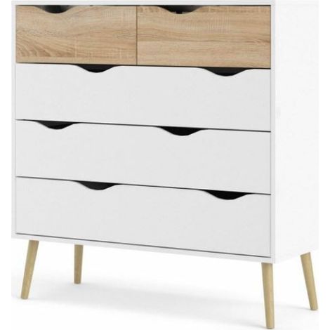 Kommode - Weiß 39x98x100h cm (1/5)
