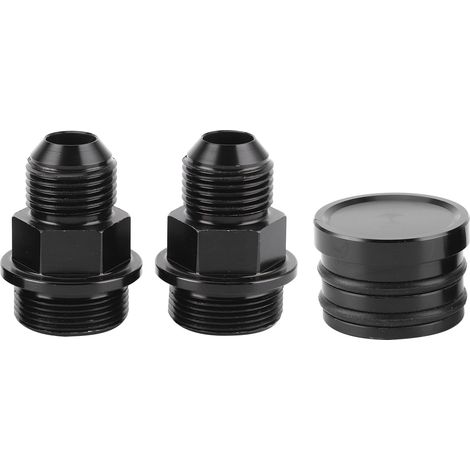 Bouchon d'adaptateur de reniflard de bloc arrière M28 vers 10AN, raccord noir compatible Honda B16 B18C (1/5)