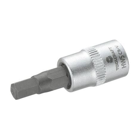 DOUILLE 6,3 MM (1/4'') AVEC EMBOUT À 6 PANS CREUX 5 MM TOOLCRAFT 816070 1/4'' (6.3 MM) EMBOUT À 6 PANS CREUX 5 MM LONGUEU (1/2)