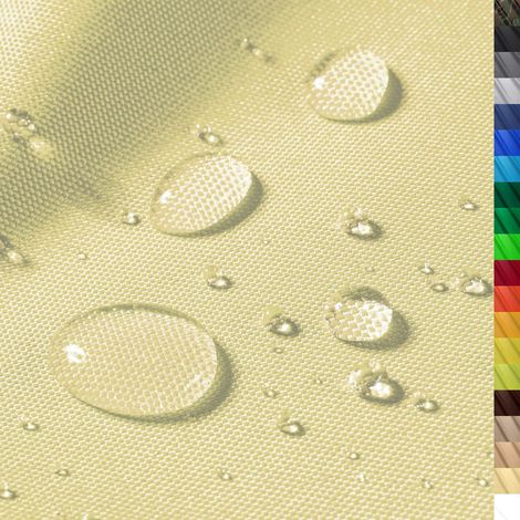Tissu imperméable en polyester 300 cm x 160 cm colonne d'eau de 12 000 mm Couleur 02 Beige clair Tissu polyester de 160 cm de large au mètre imperméable extérieur
