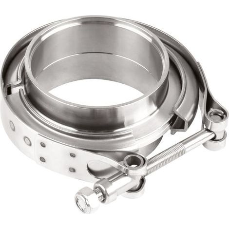 2.0 pouce 50.8mm Kit de Bride de Serrage en V-bande, Bande Bride d'Echappement V-Clamp Tuyau d'Echappement Pince en Acier Inoxydable pour Turbos, universel colliers d'échappement tuyau (1/5)