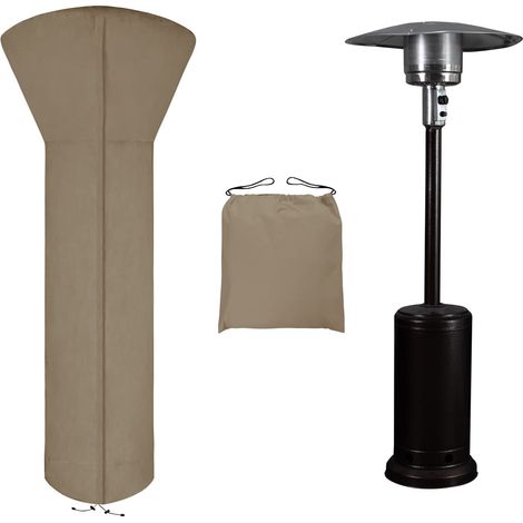 Housse de chauffage de terrasse avec fermeture éclair et sac de rangement, housse imperméable pour chauffage d'extérieur résistante à la poussière, aux UV et au vent (225 x 83 x 48,3 cm) (1/5)