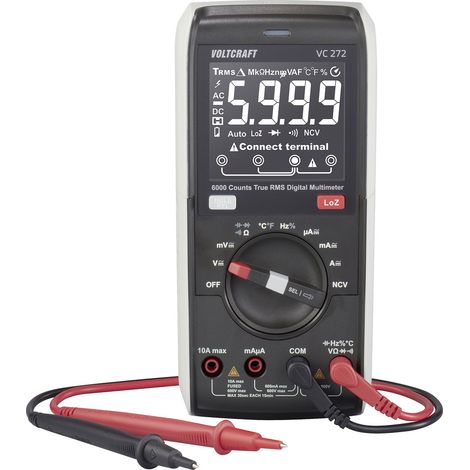 VOLTCRAFT VC272 Hand-Multimeter kalibriert (ISO) digital True RMS LoZ CAT III 600 V Anzeige (Counts) (1/5)