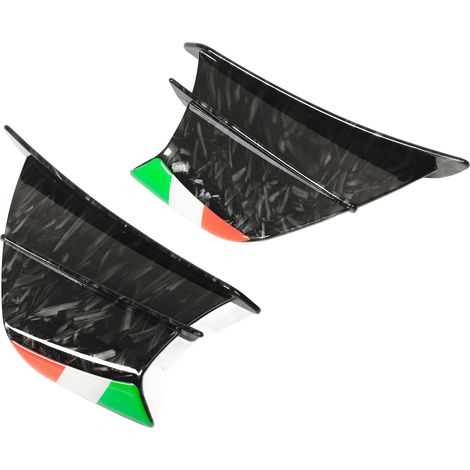 2 pièces Ailerons latéraux de moto Spoiler Winglets compatibles NINJA 400 250 Z900 Z1000 Style marbre brillant (1/5)
