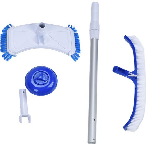 Aspirateur de piscine portatif avec tête d'aspiration, perche télescopique et brosse - Kit de nettoyage pour piscine (1/5)