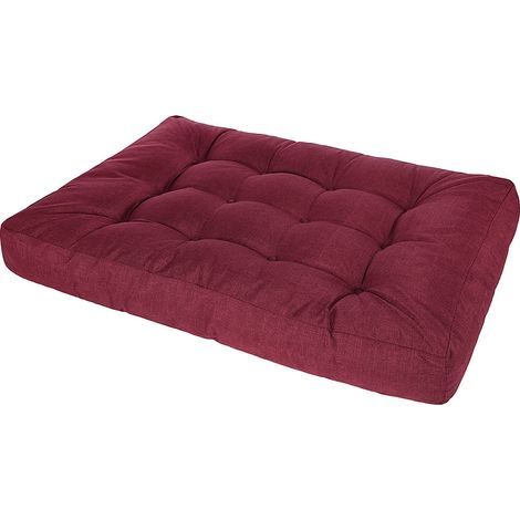 Palettenkissen Palettenauflage Leinen Sitzkissen Palettenpolster Polster Palettensofa Paletten Kissen Outdoor Sitzauflage - 120x80x18CM weinrot (1/5)
