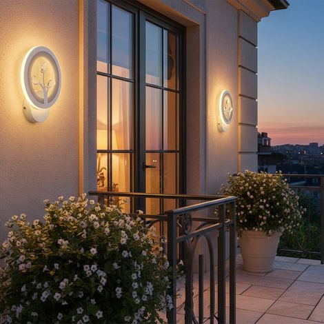 Applique LED Daisy 14W Lumiere Gradable Blanc avec Cristal (1/5)