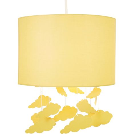 Litecraft Glow Light Shade 30cm Easy Fit Clouds Mobile Lampshade - Ochre (1/5)