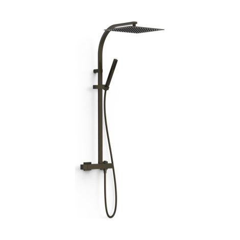 Ensemble douche mitigeur 2 voies Slim Noir Bronze - TRES 20219101KMB