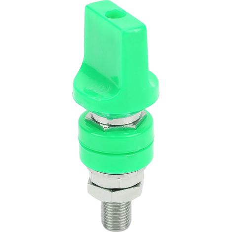 Borne de raccordement à vis M10, 100 A, pour fiche banane 4 mm, verte (1/5)