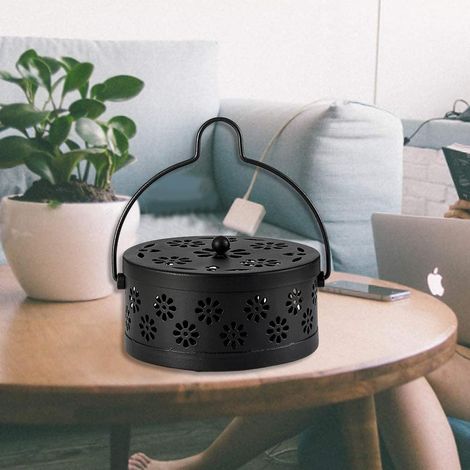 Boîte multifonctionnelle pour encens anti-moustiques, contenant pour spirales d'encens anti-moustiques, idéale pour la chambre, le bureau ou le cabinet de travail. (1/5)
