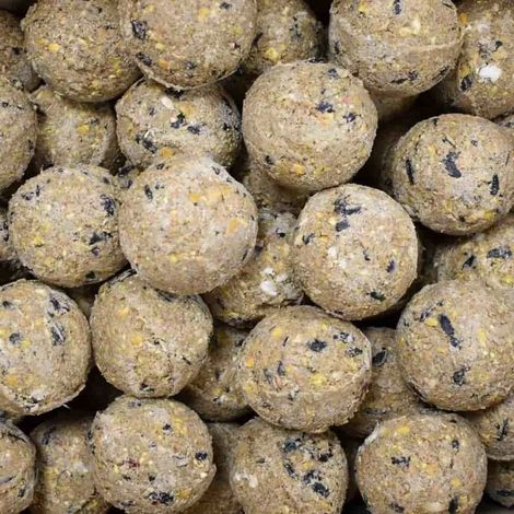 Boules de graisse aux insectes pour oiseaux – Lot de 100 boules de 90 g sans filet, source d’énergie naturelle toute saison pour nourrir et attirer les oiseaux sauvages en hiver