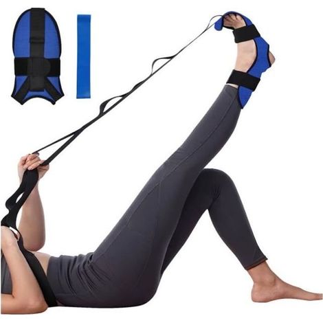 Sangle d'exercice - Yoga - Élastique - Tissu polyester-coton - Ajustable - Léger