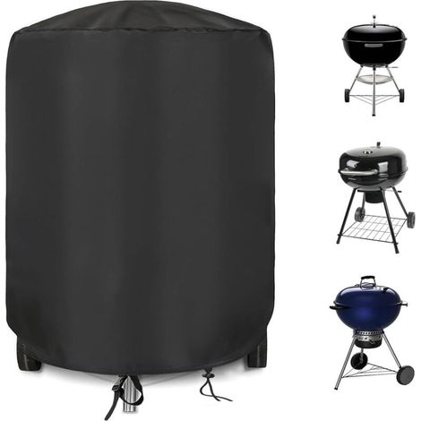Housse pour barbecue de 57 cm, en tissu Oxford 500D imperméable, pour accessoires à gaz sphériques Weber (Φ71 x 73 cm) - AquaForge (1/5)