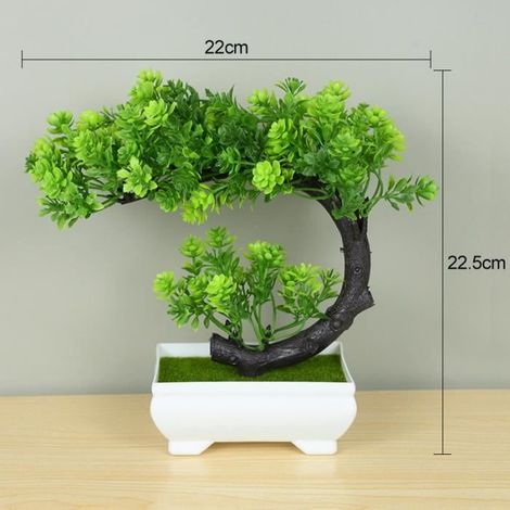 1 pièce Bonsaï artificiel, arbre décoratif intérieur/extérieur, plante verte synthétique pour salon chambre jardin (1/4)