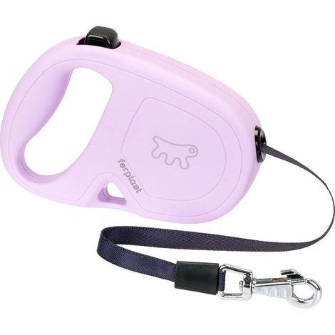 Ferplast FLIPPY ONE TAPE Guinzaglio allungabile con fettuccia estensibile per cani. Varie misure e colori.. Variante S - Misure: 14.7 x 3 x h 10 cm - Lilla