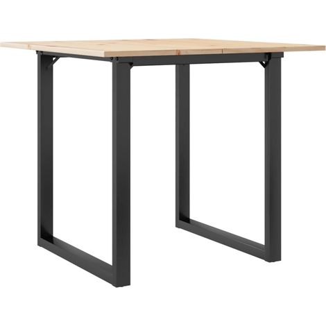 Maison Exclusive - Esstisch O-Gestell 80x80x75 cm Massivholz Kief