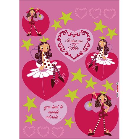 Komar Wandaufkleber - Fairy - 70 x 50 cm - selbstklebender Wandsticker - für Kinderzimmer (1/2)