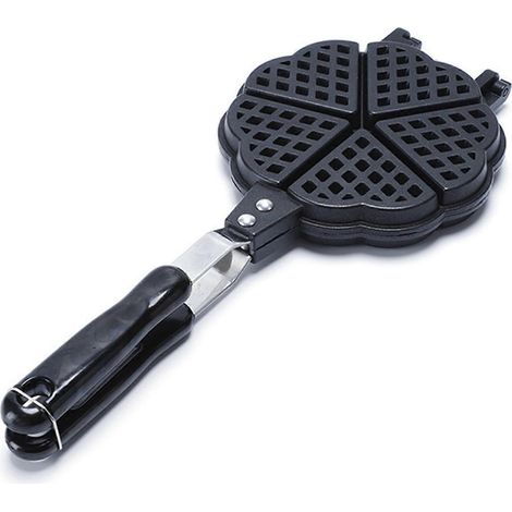 Gaufrier antiadhésif en forme de fleur pour la préparation de desserts et autres plats, en alliage d'aluminium - AquaForge (1/5)