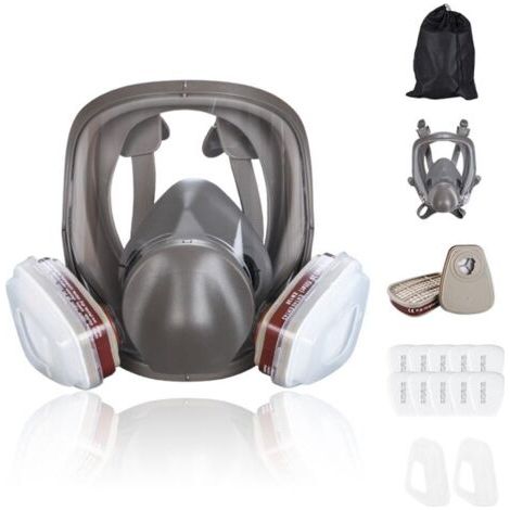 Masque respiratoire intégral réutilisable 6800 pour la peinture, le polissage et le soudage, masque anti-poussière, 2 types de connecteurs