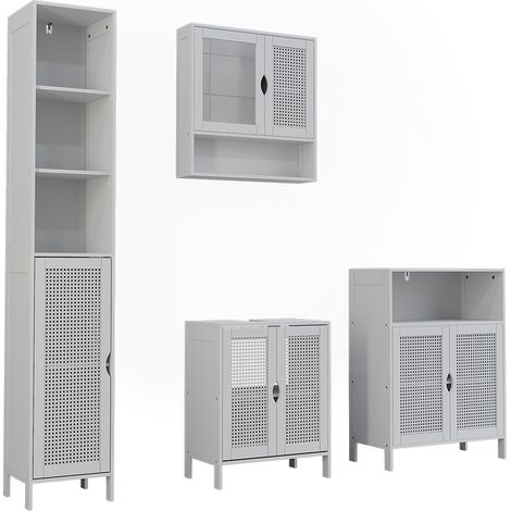 Conjunto de muebles de baño Liora, Blanco, 4 partes, Vicco (1/5)