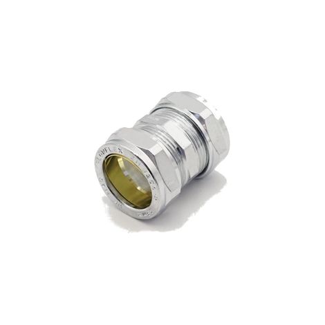 PrimaPlus Chrome Compression Coupling 28mm Pack of 5 - Brass (1/2)