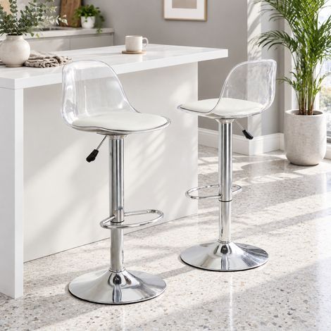 Set di 2 sgabelli da bar regolabili, altezza 82-104 cm, girevoli a 360° DESVIAE (1/5)