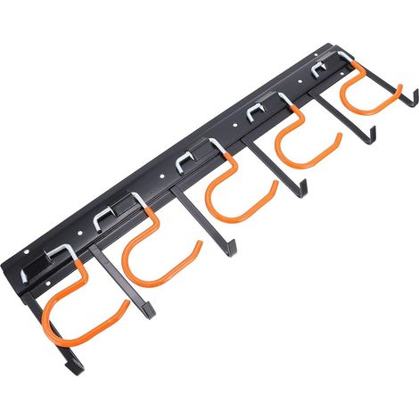 Organisateur D’outils Mural de Garage en Plastique et Métal, 1 Set Rangement Polyvalent pour Atelier et Sous-sol, Espace pour Câbles et Pelles Couleur Aléatoire (1/5)