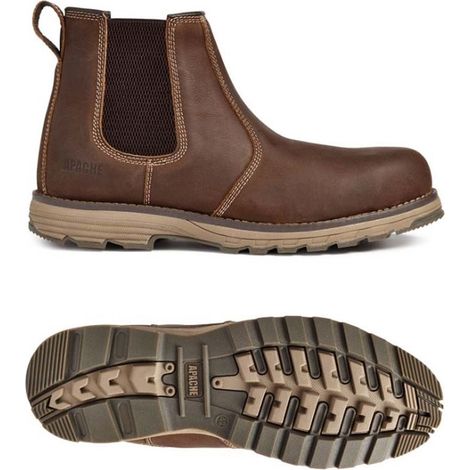 Apache Flyweight Safety Dealer Boot Chelsea Work Boot Water Resistant UK Size 7