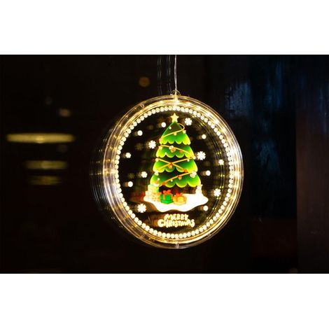 Guirlande lumineuse décorative LED de Noël pour fenêtre et décoration intérieure - Lampes de Noël suspendues - Sapin de Noël (1/2)