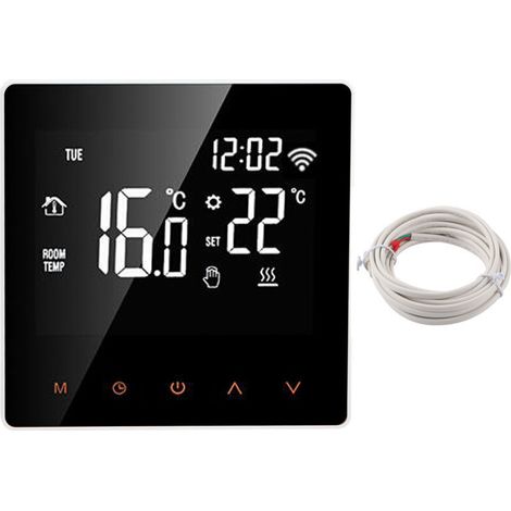 ME81H Smart WiFi LCD Thermostat Wasser Fußbodenheizung Wand-Elektro-Coiler für Tuya AC230V Weißer Hintergrund Orangefarbene Taste 16A.