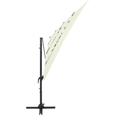 Maison Exclusive - Sonnenschirm mit Aluminium-Mast 4-lagig Sandfa