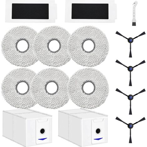 Chiffon - Sac À Poussière - Brosse Latérale - Filtre - Pour Robot Aspirateur Ecovacs Deebot T30 Pro Omni T30 Omni - Lot De 16 Pièces (1/5)